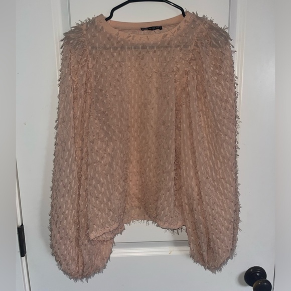 Zara textured, sheer, blousy top - Picture 1 of 2